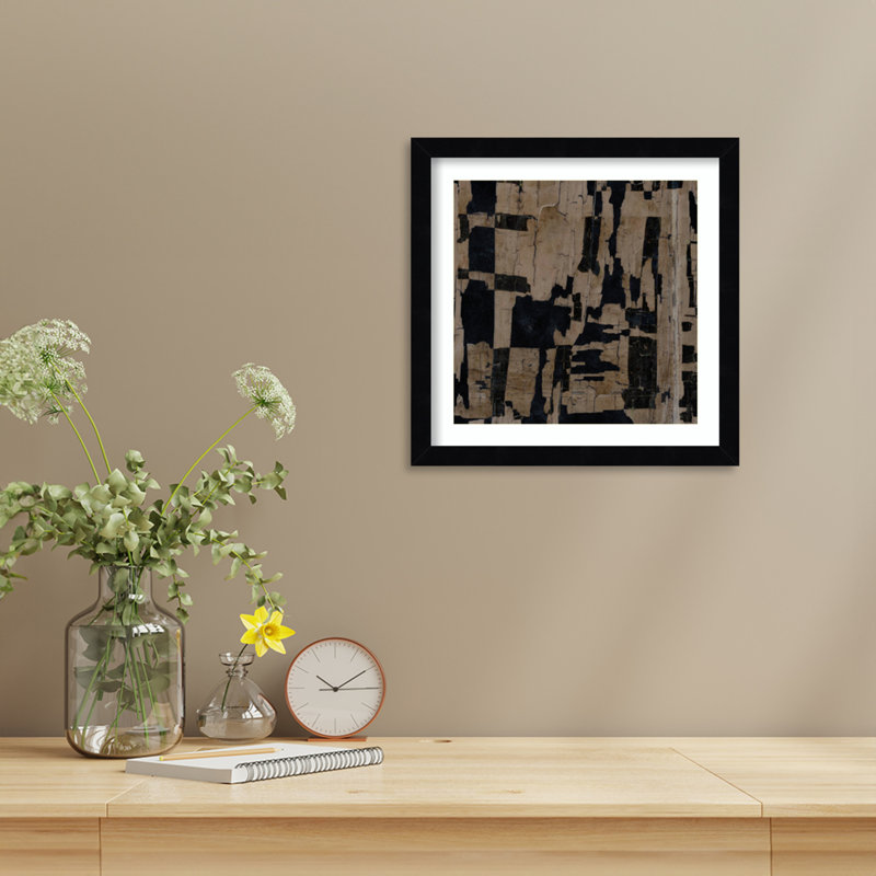 «Wild West» par Dan Hobday, impression sur bois encadrée, H 13 po x l 13 po, Noir Svelte