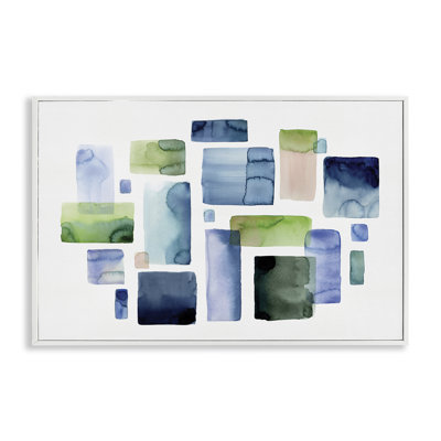Aquarelle asymétrique encadrée de giclée par Stephanie Ryan