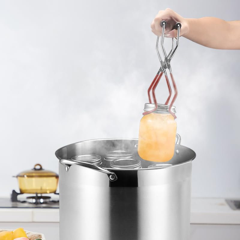 Pot de conserve en acier inoxydable 21,5 pte avec couvercle, support et outils de mise en conserve, ensemble de fournitures de mise en conserve pour bain débutant
