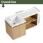 Ensemble de meuble-lavabo d'angle flottant en forme de L 36 po - Conception murale peu encombrante avec lavabo en résine durable-822344757