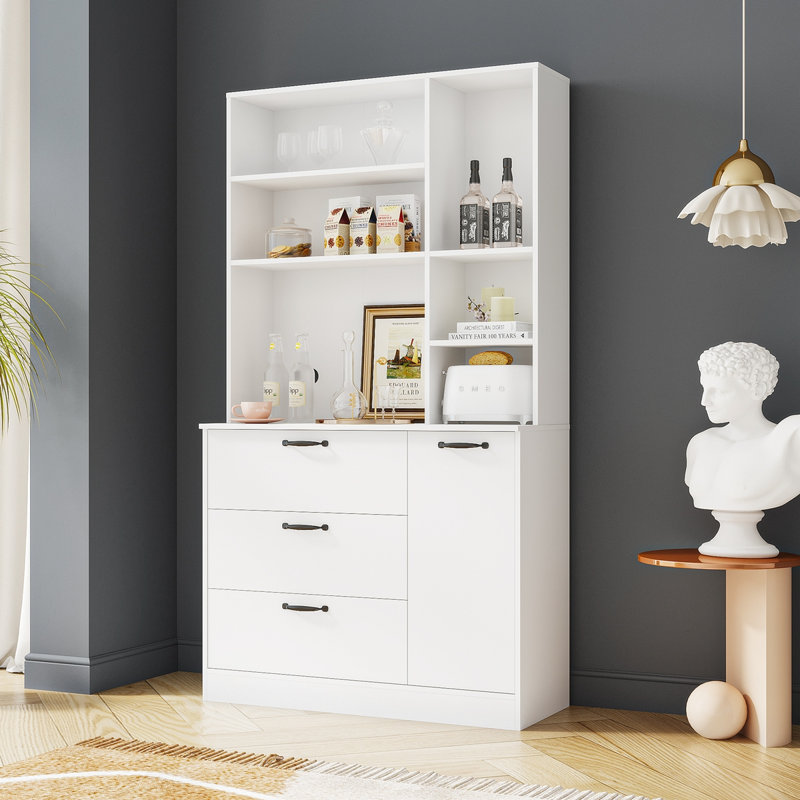 Grande armoire de rangement pour garde-manger, Blanc