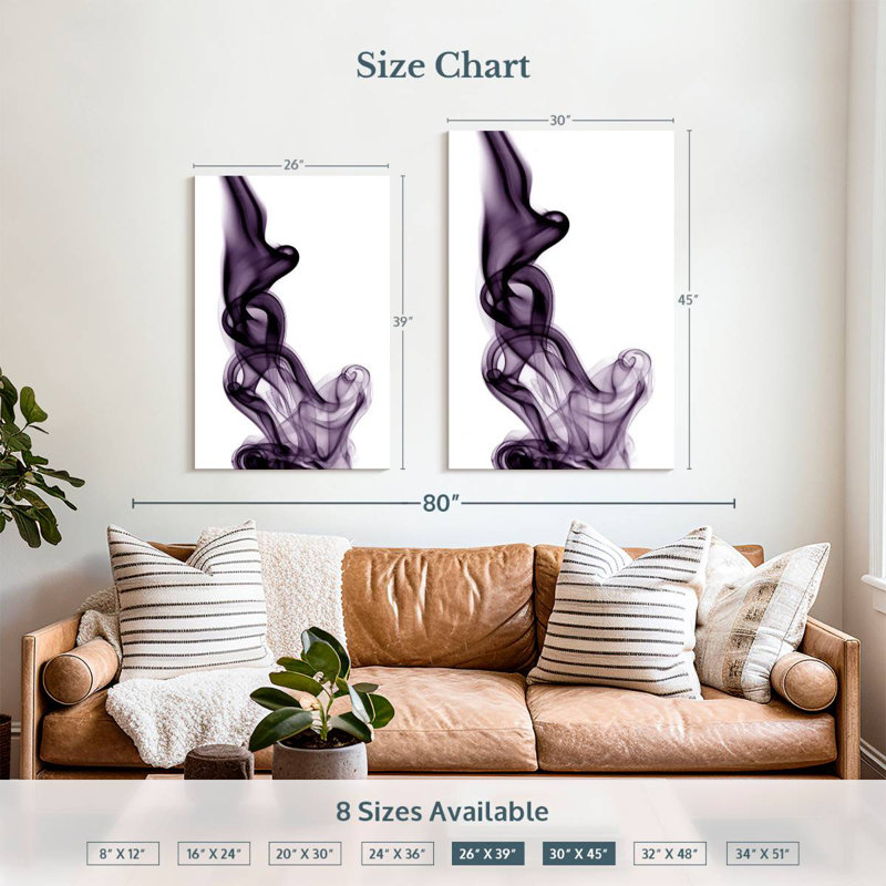Avery Purple Smoke, 39" H x 26" W