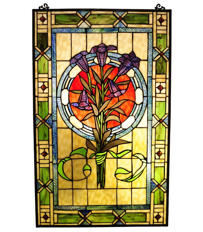 Stained glass wall decor - Beley Floral And Plants Window Panel