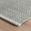Herringbone Swedish Blue Handwoven Cotton Rug-130704068-11906371