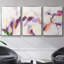 Ensemble de 3 cadres flottants sur toile polaire magenta I-97710426-97710427