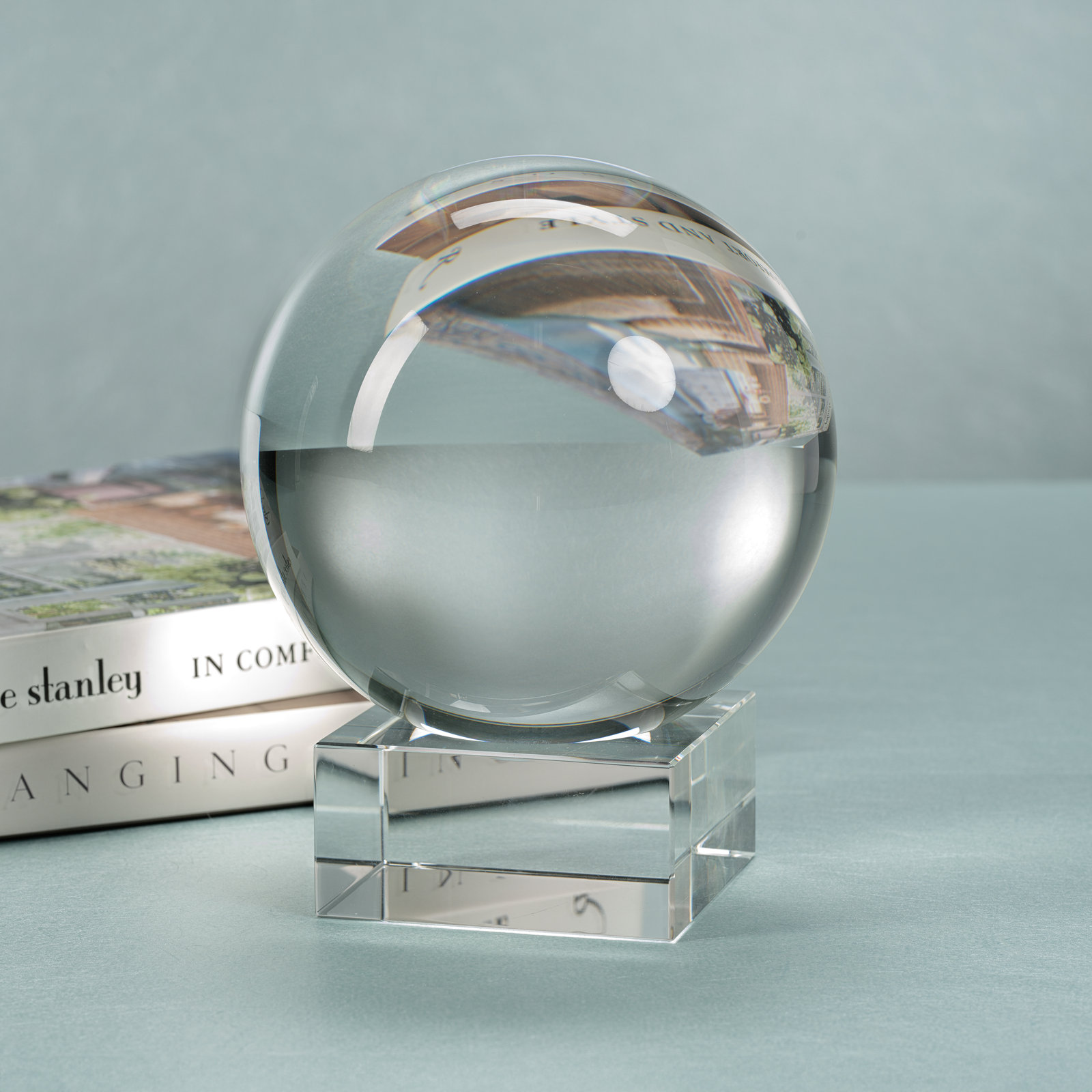 Rafael Sculpture, 7.5"H x 6" W x 6" D, Clear
