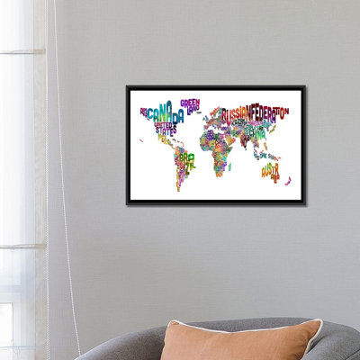 Karlskrona " World (Countries) Typographic Map II " by Michael Tompsett