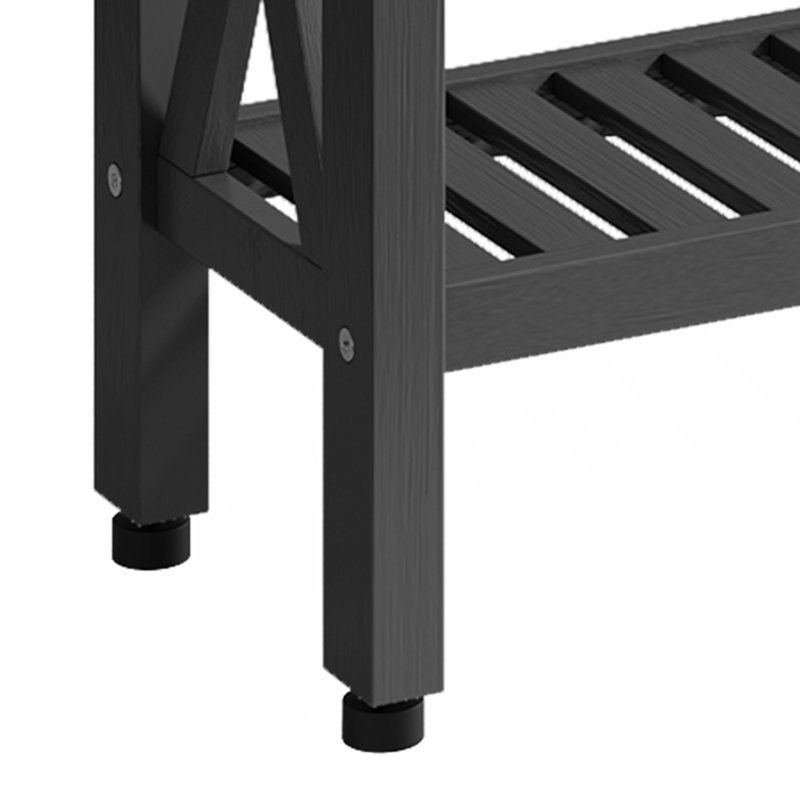  Buffet rectangulaire d'extérieur et console, Noir