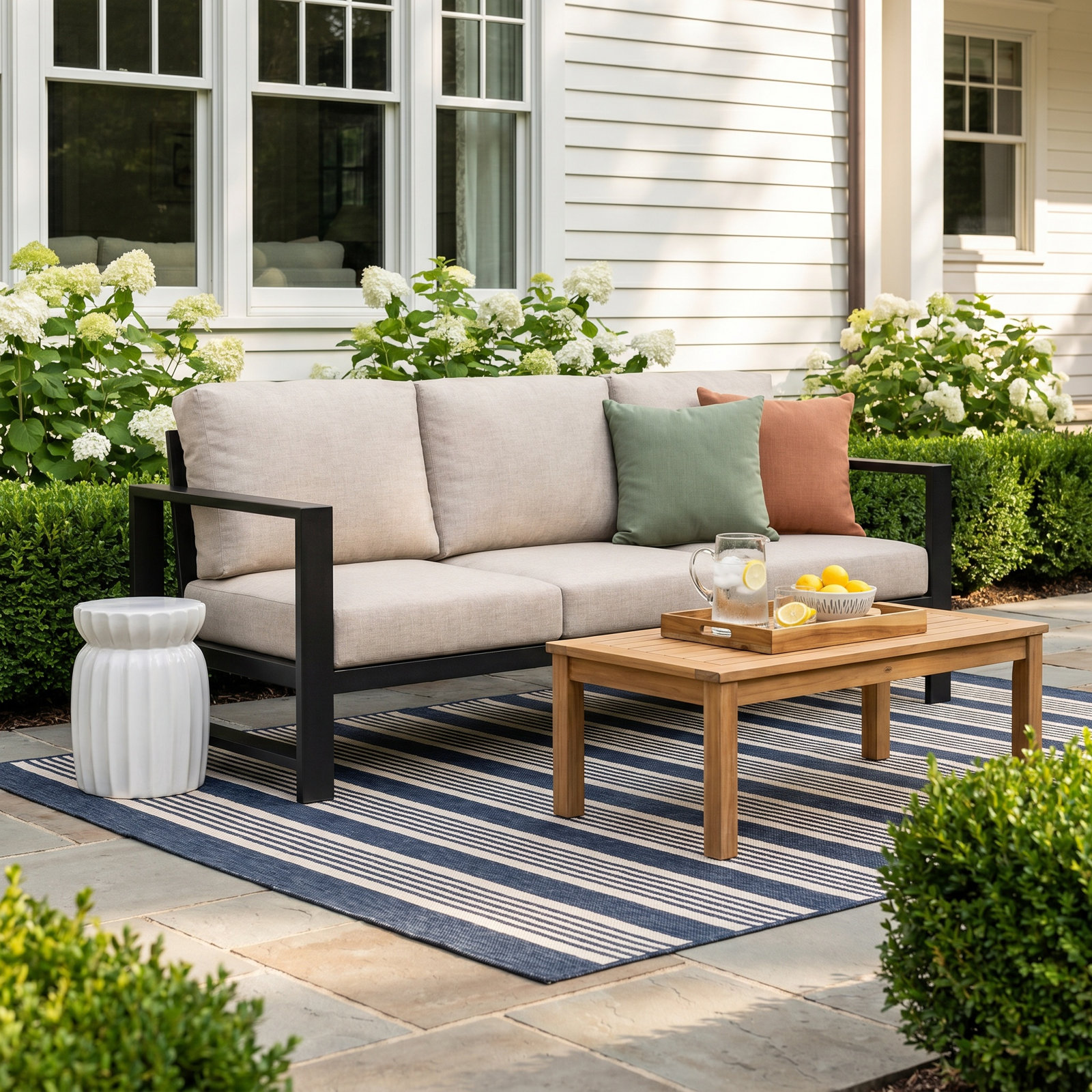 Dulcie 80" Sunbrella® Patio Sofa, Cast Silver Sunbrella®