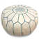 Cherise Moroccan Leather Pouf