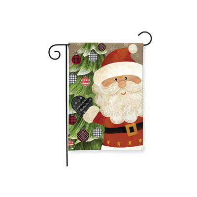 Jolly Welcome Santa Garden Flag 12x18