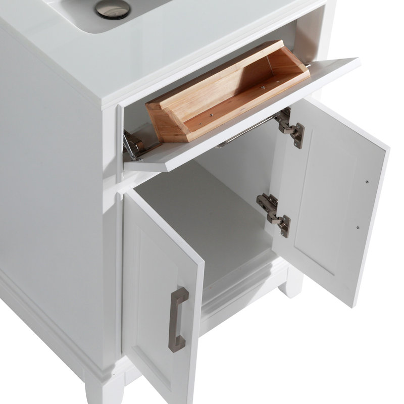 Valour 30" Single Bathroom Vanity Set with Mirror, White