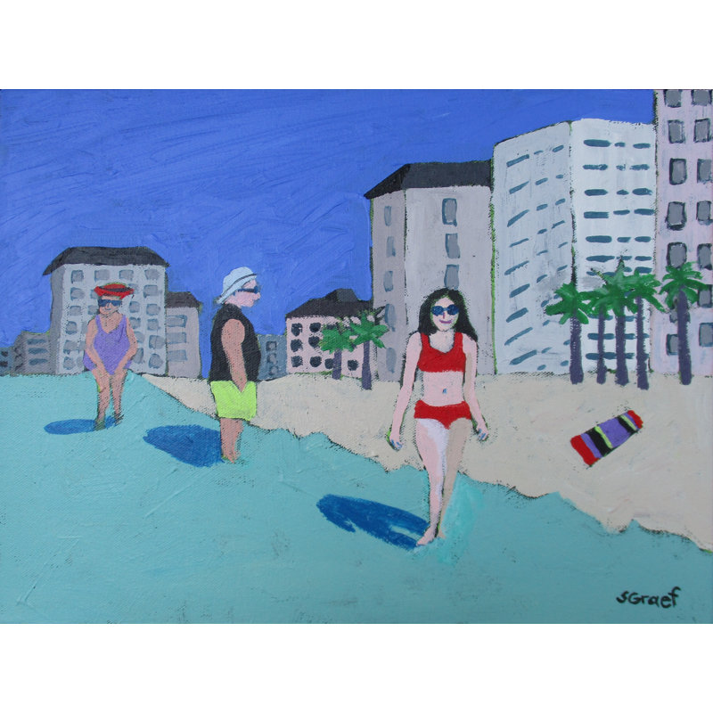Clearwater Beach Print by Sue Graef, Black Framed Paper, 25.25" H x 31.25" W