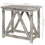 Torched Solid Wood Side Table