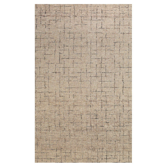 McKinley Geometric Handmade Tufted Wool Mushroom Area Rug Union Rustic Rug 