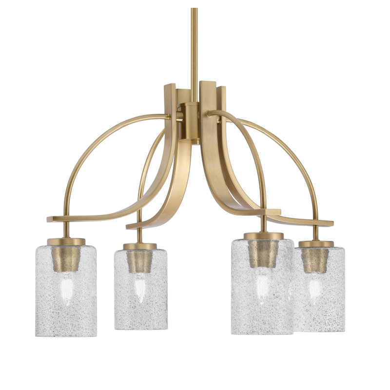 Lustre Cavella Light, Laiton New Age, H 15,75 po x l 23,5 po x P 23,5 po, 4