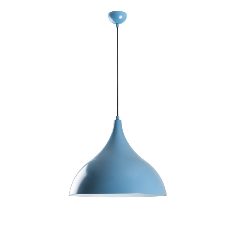 Lustre bleu clair élégant, hauteur réglable 16,1 po x 13,8 po | Corps en métal durable, douille E27 de 40 W maximum, câble de 90 cm | Parfait pour la salle à manger et les espaces de vie, design élégant et moderne