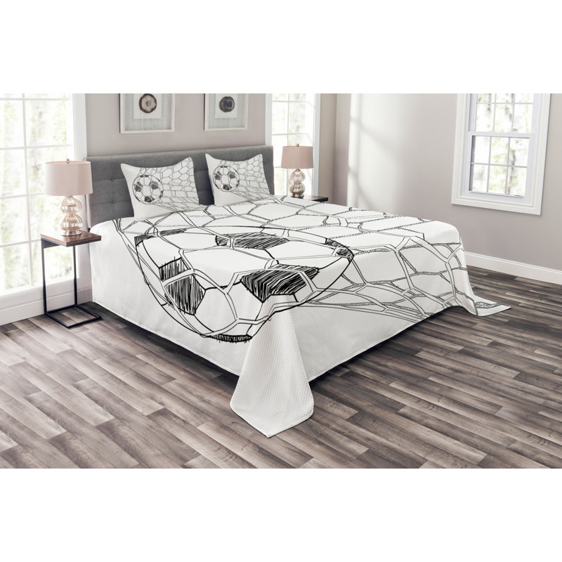 Friesen No Pattern Bedspread with Pillow Shams Included, 220 x 264 cm