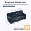 Cloud Couch Loveseat, 2-Seater sofa, Comfy Thick Seat Cushions for Living Room Bedroom & Apartment-133328988
