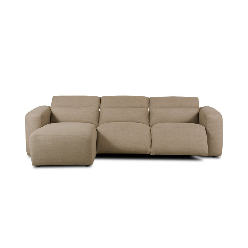 Radley Chaise Sectional, Left Hand Facing, Crypton Nomad Taupe Polyester Blend