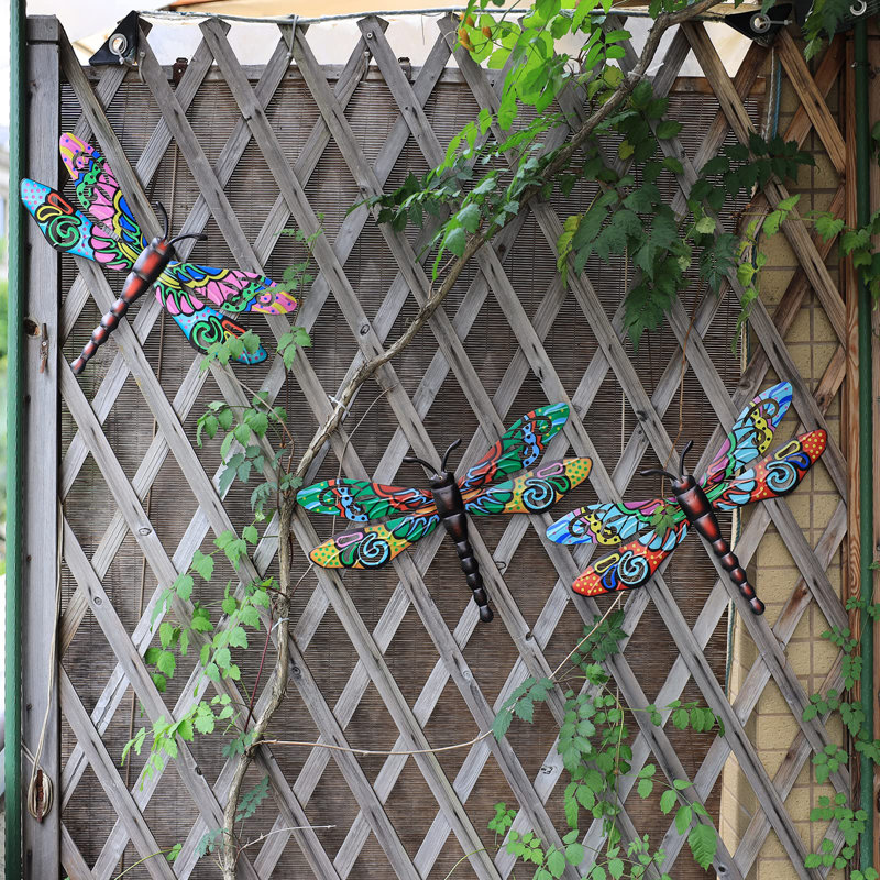 Décoration murale libellule en métal