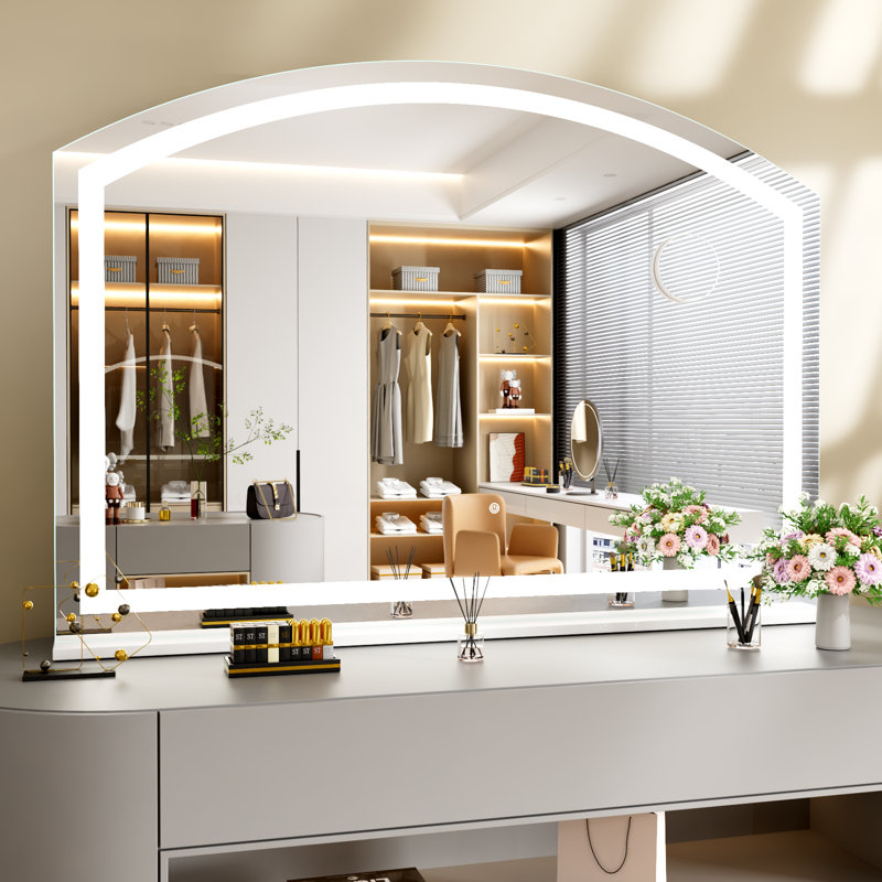 Lighted Makeup Mirror, Hollywood Vanity Mirror with Lights, 30" x 40"