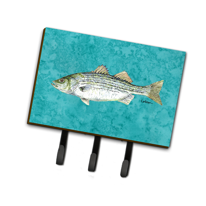 Porte-clés à poisson à rayures basses