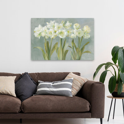 Amaryllis And Blue White Amaryllis Art