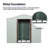8ft x 4ft Outdoor Metal Storage Shed with metal foundation White