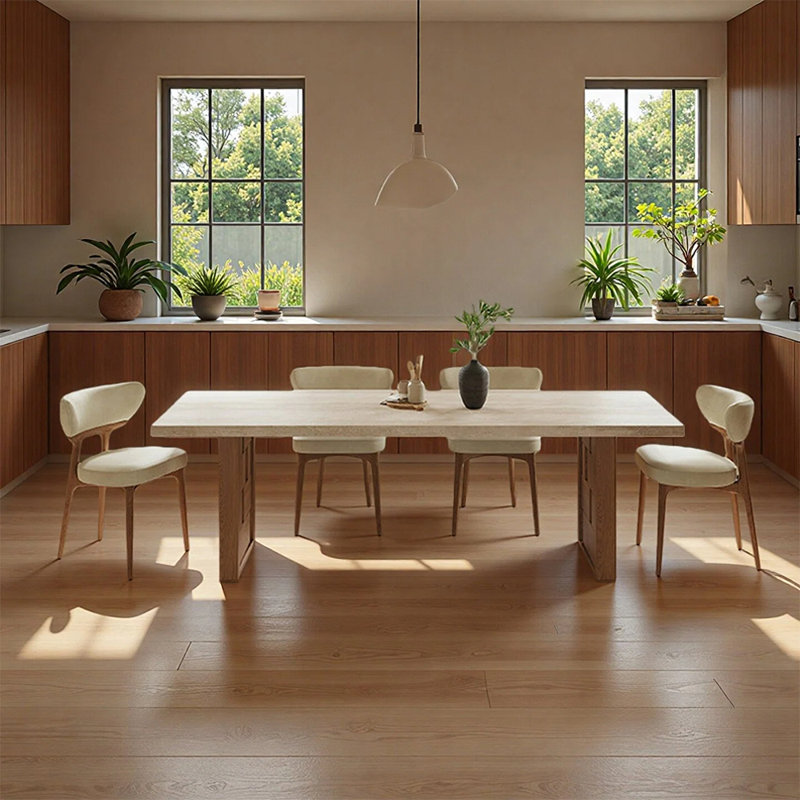 Ensemble de table de salle à manger Modern, 29.52" H x 62.99" W x 31.49" D, 5 Pieces: Table, 4 Chairs