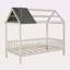 Lit simple en bois avec clôture-803263108