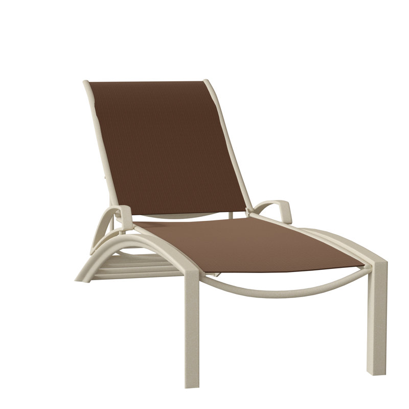 South Beach Outdoor Metal Chaise Lounge, Mia II, Sonora