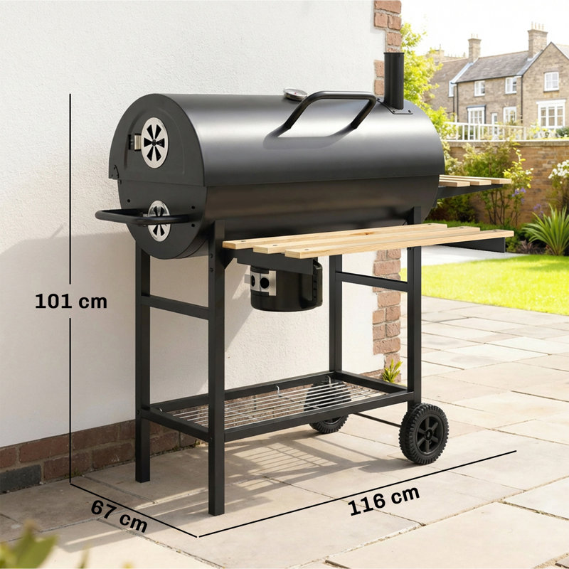 Outsunny 116cm W Charcoal Grill