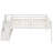 Loft bed with staircase , White-1522509310
