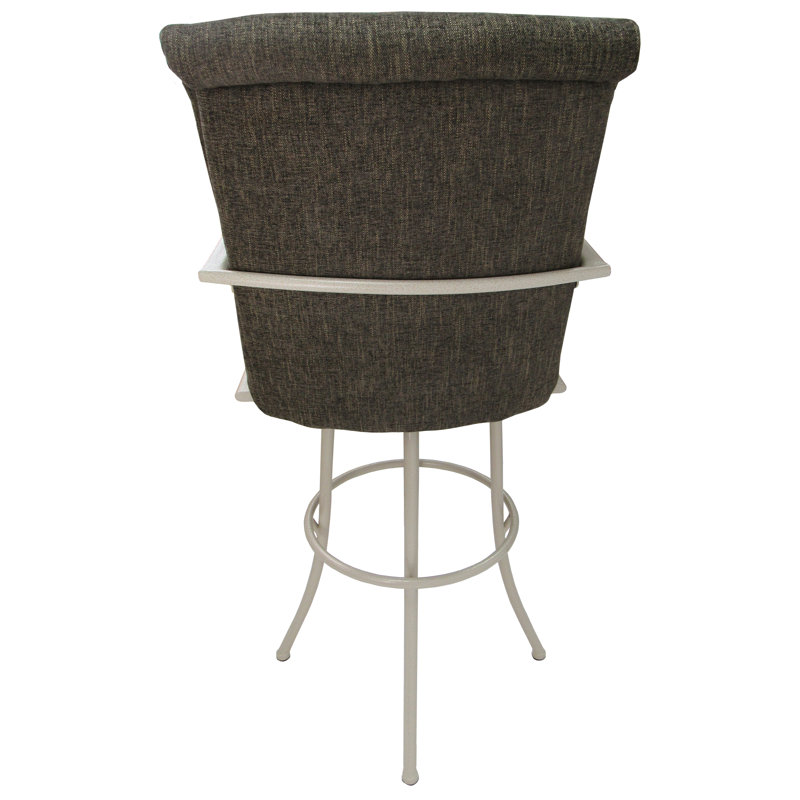 Grifton Swivel Upholstered Counter Stool, Sanora Brown, Beige, Bar Stool (30" Seat Height)