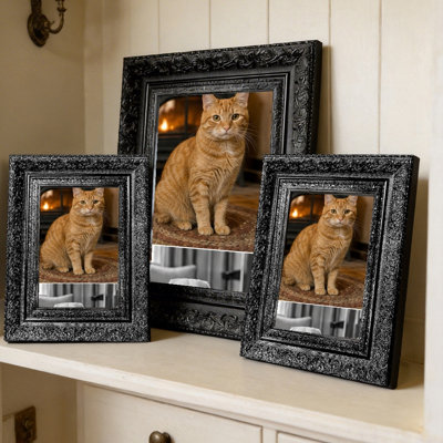 Cadre photo noir 1PC 5 "x 7" avec changement de photo facile