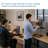 CD4 Adjustable Standing Desk Converter for Laptops with 4 Heights, Tilting Platform and Level Mouse Pad, Black