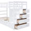 Lit simple superposé simple avec lit gigogne - idéal pour les chambres familiales avec rangement blanc pour créer une chambre à coucher élégante-130155450