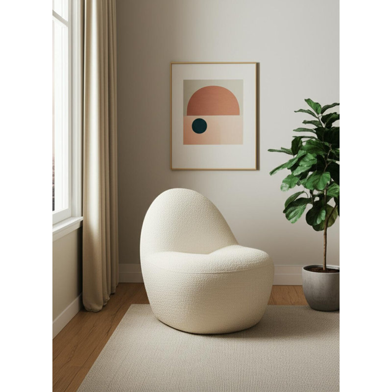 Fauteuil de chambre 33 po Cream Boucle