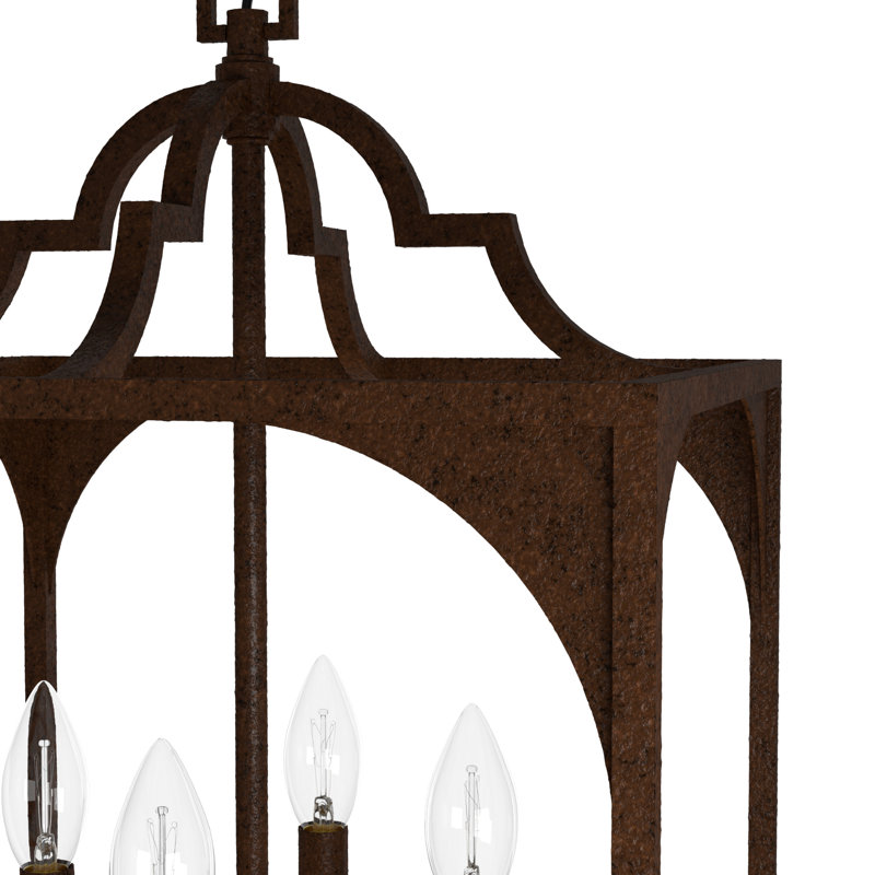 Highland Hill 4 - Light Lantern Square / Rectangle Chandelier,  22.25" H x 15" W x 15" D