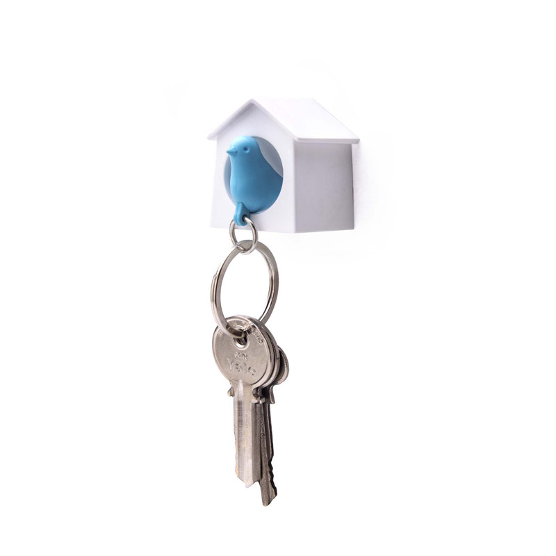 Design Ideas 1.5'' W Key Holder, White/Blue