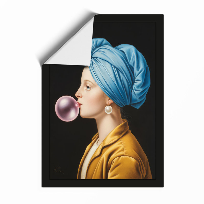 Blue Wrap Bubble Gum Modern - Framed Print, A4 - 29.7 x 21.0 cm, Unframed