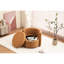Chaise pivotante en tissu kaki 360 avec rangement pour les espaces de détente Base ergonomique et rotative-1358706956