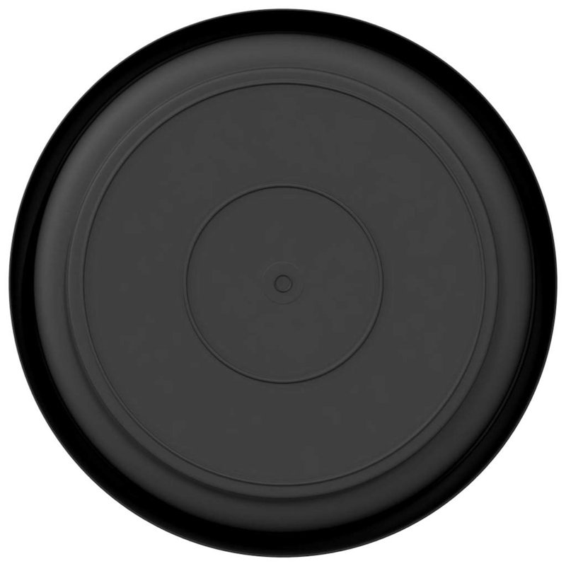 Round Flower Tray 24 Pcs Diameter 2 Cm Plastic, 2cm H x 15.5cm W x 15.5cm D, Black