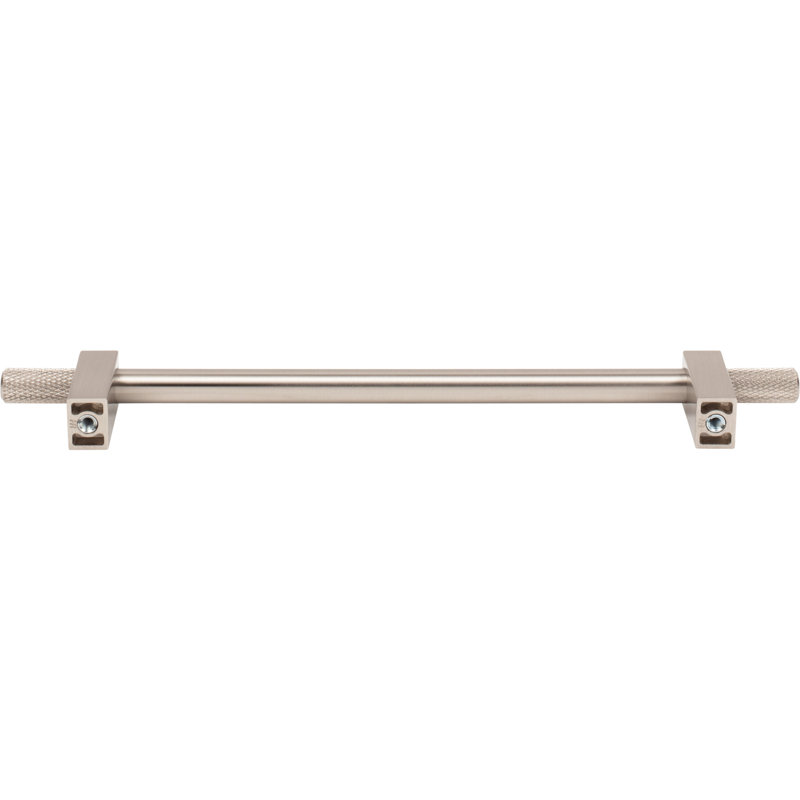 Larkin 4 Knurled Ends Bar Pull, Satin Nickel, 3 3/4"