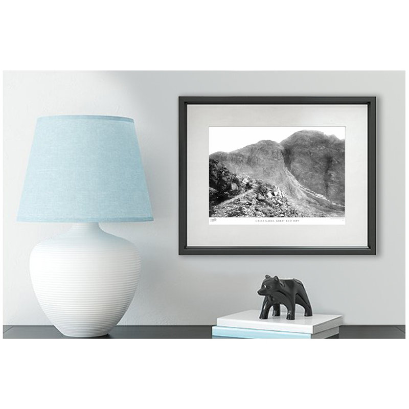 Great Gable, Great End 1889 by Francis Frith - Single Picture Frame Print, 40cm H x 50cm W x 2.3cm D