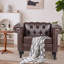 Upholstered Sofa  Button Tufted, PU Chesterfield Accent Chair For Living Room Apartment, 1 Seat  ,PU Black-1946981614