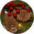 24 in. Winterberry Bristle Christmas Wreath with LED Lights