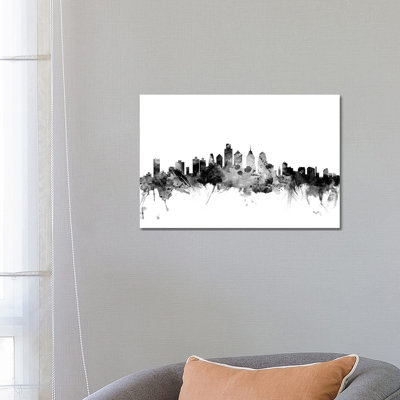 Philadelphia, Pennsylvania In Black & White by Michael Tompsett - Wrapped Canvas Gallery-Wrapped Canvas Giclée