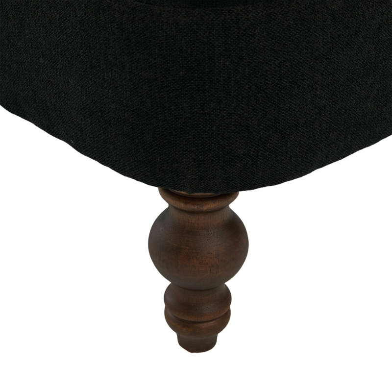 Fauteuil-lit rembourré en tissu, Noir